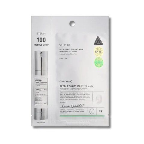 Зміцнювальна тканинна маска для обличчя - VT Cosmetics Reedle Shot 100 2 Step Mask 111744 фото