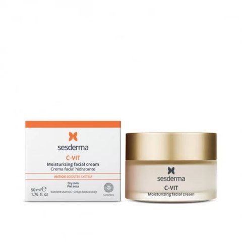 Зволожуючий крем проти зморшок - SeSDerma C-Vit Moisturizing Face Cream 03931 фото